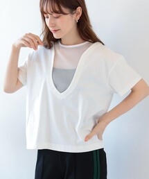 Ray BEAMS | Ray BEAMS / ヨーク メッシュ キリカエ Tシャツ(Tシャツ/カットソー)