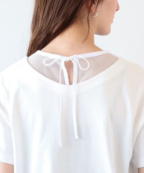 Ray BEAMS(レイビームス)の「Ray BEAMS / ヨーク メッシュ キリカエ Tシャツ(Tシャツ/カットソー・レディース・ホワイト/ブラック・ONE SIZE)」の16枚目の写真
