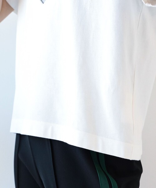 Ray BEAMS(レイビームス)の「Ray BEAMS / ヨーク メッシュ キリカエ Tシャツ(Tシャツ/カットソー・レディース・ホワイト/ブラック・ONE SIZE)」の6枚目の写真