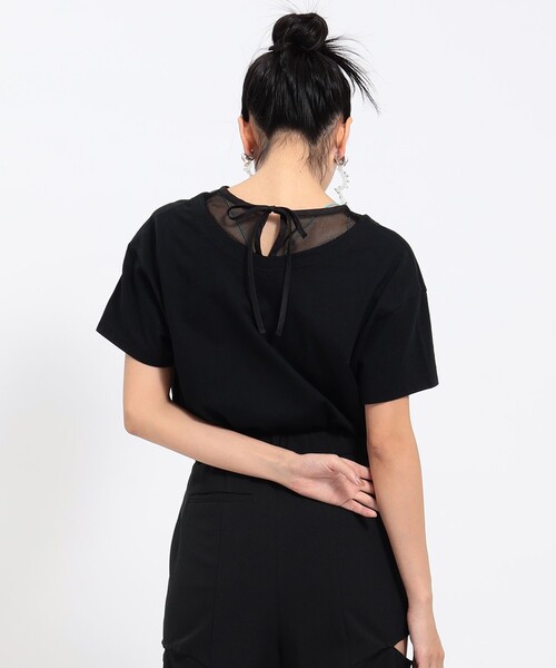 Ray BEAMS(レイビームス)の「Ray BEAMS / ヨーク メッシュ キリカエ Tシャツ(Tシャツ/カットソー・レディース・ホワイト/ブラック・ONE SIZE)」の14枚目の写真