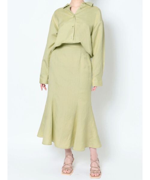 LAGUNAMOON（ラグナムーン）の「リネンオーバーシャツ（シャツ/ブラウス・レディース・ホワイト/ネイビー/ライトグリーン・FREE）」の18枚目の写真