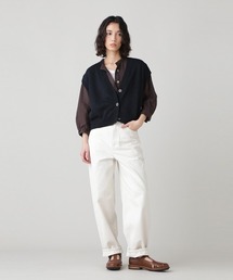 MARGARET HOWELL リネン半袖ブラウス パフスリーブ MARGARET HOWELL - MHL. SANDED COTTON LINEN【2023SS】 シャツ