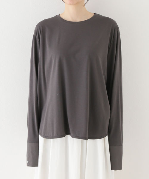 plage（プラージュ）の「【R’IAM】カフス ロンT（Tシャツ/カットソー・レディース・グレー/ホワイト・FREE）」の15枚目の写真