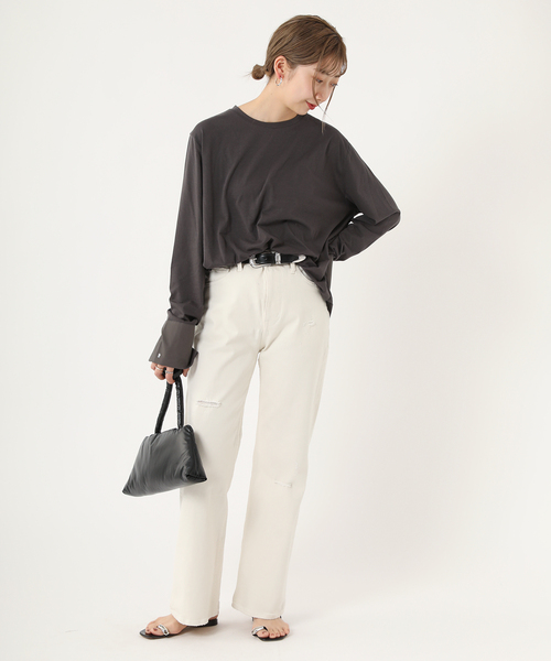 plage（プラージュ）の「【R’IAM】カフス ロンT（Tシャツ/カットソー・レディース・グレー/ホワイト・FREE）」の21枚目の写真