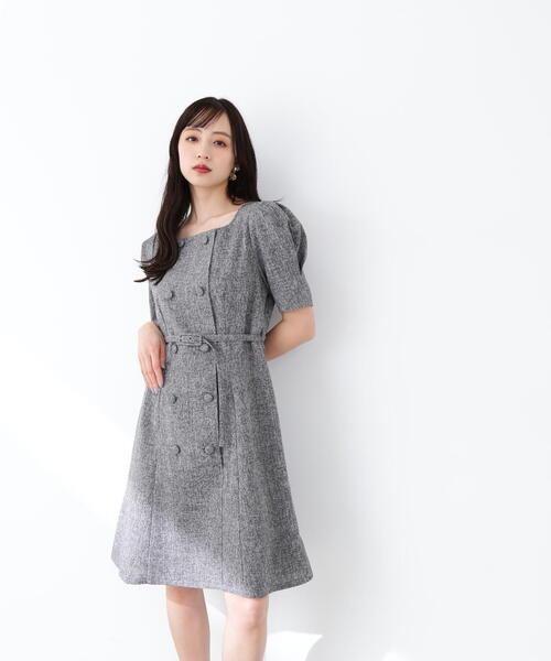 ダブルブレストツイードミニワンピース／ジル バイ ジル スチュアート JILL by JILL STUART（ジルバイジルスチュアート）の「◇ダブル