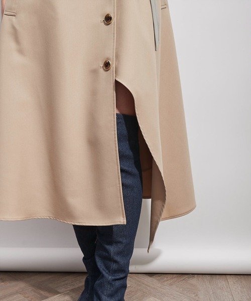 REDYAZEL(レディアゼル)の「カラーブロックトレンチワンピース(ワンピース・レディース・カーキ/ミント/ベージュ・SMALL/MEDIUM)」の12枚目の写真