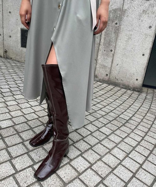 REDYAZEL(レディアゼル)の「カラーブロックトレンチワンピース(ワンピース・レディース・カーキ/ミント/ベージュ・SMALL/MEDIUM)」の22枚目の写真