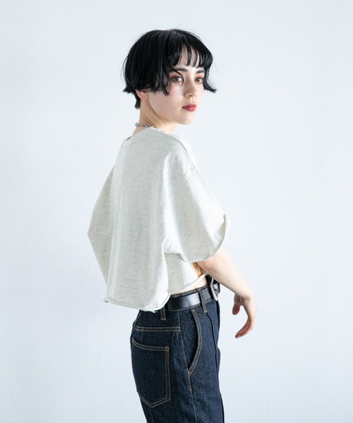 PAGEBOY（ページボーイ）の「カレッジショートT（Tシャツ/カットソー・レディース・チャコールグレー/オートミール/ターコイズブルー・FREE）」の18枚目の写真