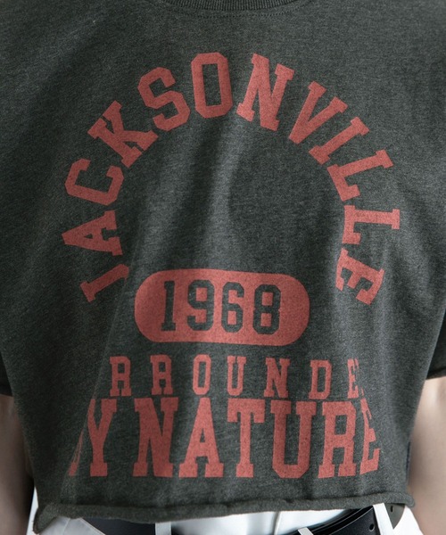 PAGEBOY（ページボーイ）の「カレッジショートT（Tシャツ/カットソー・レディース・チャコールグレー/オートミール/ターコイズブルー・FREE）」の12枚目の写真