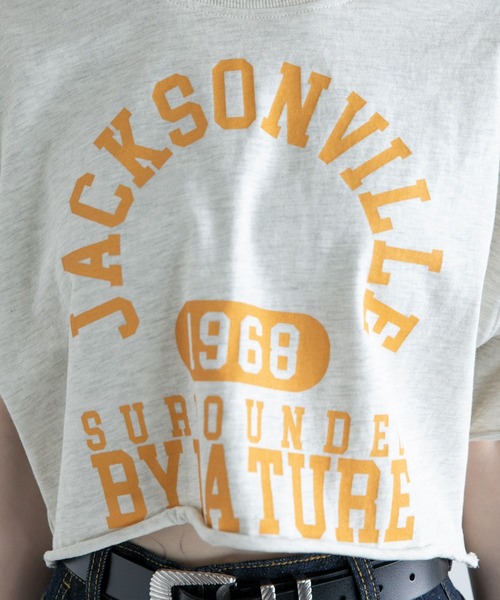 PAGEBOY（ページボーイ）の「カレッジショートT（Tシャツ/カットソー・レディース・チャコールグレー/オートミール/ターコイズブルー・FREE）」の13枚目の写真