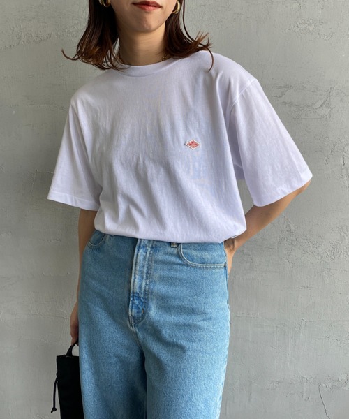 DANTON/ダントン] ワンポイントロゴ クルーネックTシャツ（T
