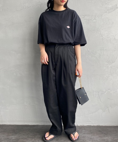 DANTON/ダントン] ワンポイントロゴ クルーネックTシャツ（T