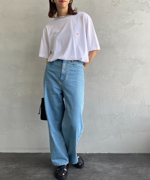 DANTON/ダントン] ワンポイントロゴ クルーネックTシャツ（T