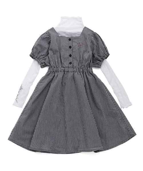 algy（アルジー）の「バックりぼんワンピ&シアーロンTセット（ワンピース・キッズ・ブラック/サックスブルー・MEDIUM/X-SMALL/SMALL/XX-SMALL）」の11枚目の写真