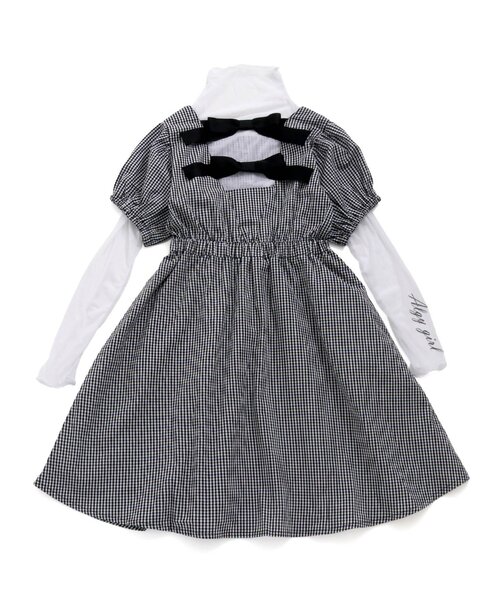 algy（アルジー）の「バックりぼんワンピ&シアーロンTセット（ワンピース・キッズ・ブラック/サックスブルー・MEDIUM/X-SMALL/SMALL/XX-SMALL）」の18枚目の写真