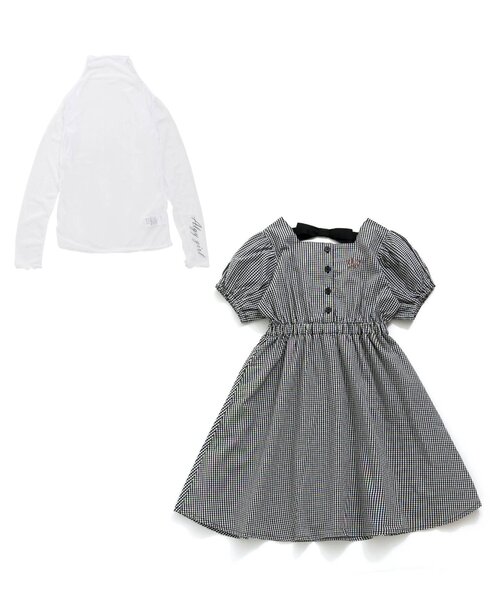 algy（アルジー）の「バックりぼんワンピ&シアーロンTセット（ワンピース・キッズ・ブラック/サックスブルー・MEDIUM/X-SMALL/SMALL/XX-SMALL）」の20枚目の写真