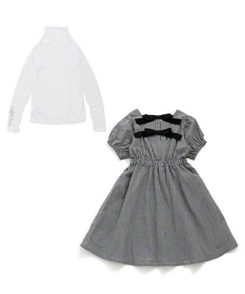 algy（アルジー）の「バックりぼんワンピ&シアーロンTセット（ワンピース・キッズ・ブラック/サックスブルー・MEDIUM/X-SMALL/SMALL/XX-SMALL）」の21枚目の写真