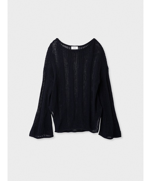 MIESROHE ミースロエ　シアーストライプベルスリーブニットTOPS MIESROHE（ミースロエ）の「sustainableシアーストライプベル