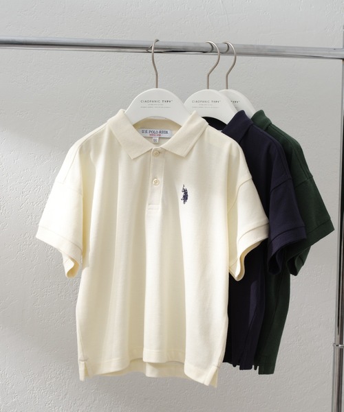 U.S. POLO ASSN.(ユーエスポロアッスン)の「【KIDS】【U.S. POLO ASSN/ユーエスポロアッスン】ワンポイント刺繍カノコオーバーサイズポロシャツ(ポロシャツ・キッズ・ダークグリーン/ネイビー/オフホワイト・120/140/150/100)」の4枚目の写真