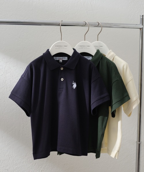 U.S. POLO ASSN.(ユーエスポロアッスン)の「【KIDS】【U.S. POLO ASSN/ユーエスポロアッスン】ワンポイント刺繍カノコオーバーサイズポロシャツ(ポロシャツ・キッズ・ダークグリーン/ネイビー/オフホワイト・120/140/150/100)」の6枚目の写真
