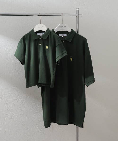 U.S. POLO ASSN.(ユーエスポロアッスン)の「【KIDS】【U.S. POLO ASSN/ユーエスポロアッスン】ワンポイント刺繍カノコオーバーサイズポロシャツ(ポロシャツ・キッズ・ダークグリーン/ネイビー/オフホワイト・120/140/150/100)」の7枚目の写真
