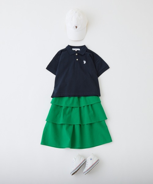 U.S. POLO ASSN.(ユーエスポロアッスン)の「【KIDS】【U.S. POLO ASSN/ユーエスポロアッスン】ワンポイント刺繍カノコオーバーサイズポロシャツ(ポロシャツ・キッズ・ダークグリーン/ネイビー/オフホワイト・120/140/150/100)」の17枚目の写真