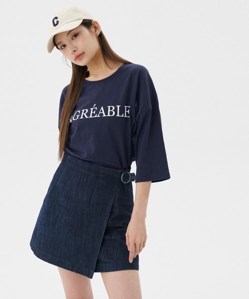coca(coca)(コカ)の「綺麗見え天竺ビッグシルエットTシャツ(Tシャツ/カットソー・レディース・B/D/A/C・ONE SIZE)」の12枚目の写真