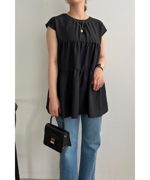 palm RICHE(ポームリシュ)の「スパンブロード前後2WAYチュニックブラウス(シャツ/ブラウス・レディース・オフホワイト/ブラック/ブルー/オレンジ・M)」の22枚目の写真