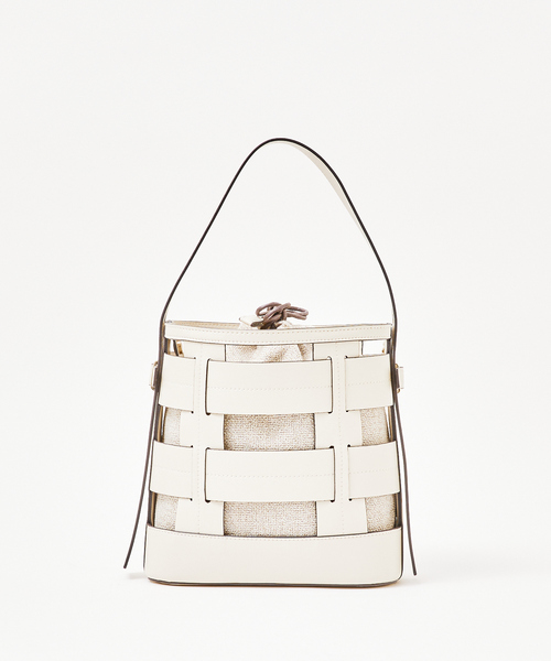 LOWELL things（ロウェル　シングス）の「Lattice/2WAYﾒｯｼｭBAG/バケツバッグ/バケットバッグ（トートバッグ・レディース・ダークブラウン/ブラック/ライトベージュ・フリー）」の3枚目の写真