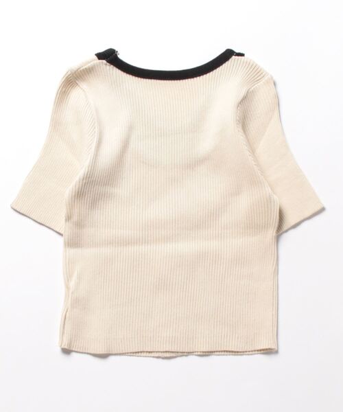 CLEA(クレア)の「レイヤードデザイン リブ半袖トップス(Tシャツ/カットソー・レディース・イエロー/ホワイト/アイボリー/ブラック・FREE)」の22枚目の写真