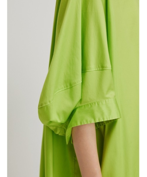 JNBY（ジェーエヌビーワイ）の「Minimalist Stretch-cotton Shirt Dress（シャツワンピース・レディース・ブラック/ホワイト/グリーン・36/34/38）」の8枚目の写真