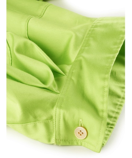 JNBY（ジェーエヌビーワイ）の「Minimalist Stretch-cotton Shirt Dress（シャツワンピース・レディース・ブラック/ホワイト/グリーン・36/34/38）」の9枚目の写真