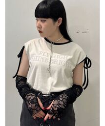 jouetie | スタッズロゴショルダーリボン Tシャツ(Tシャツ/カットソー)