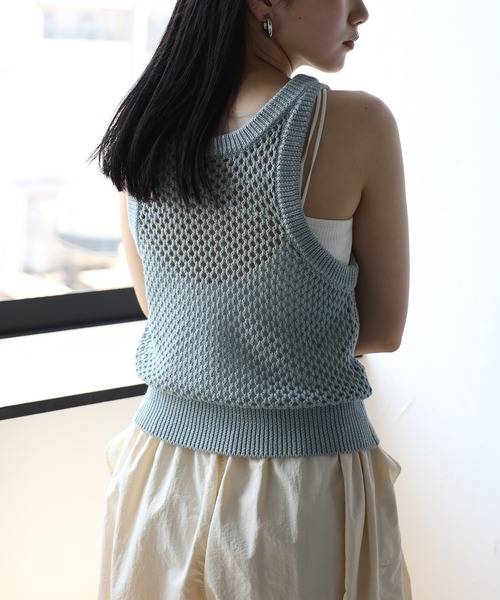 送料込★NAMASTE★Donna★寶藍★三角メッシュ 快適タンク 送料込☆NAMASTE☆Donna☆寶藍☆三角メッシュ 快適タンク
