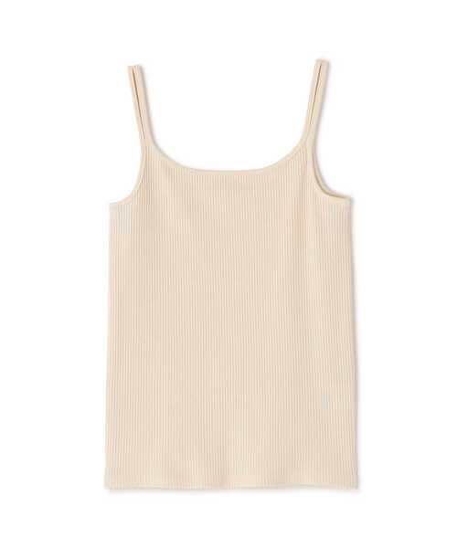 N.（N. Natural Beauty Basic）（エヌエヌナチュラルビューティーベーシック）の「三角テレコキャミソール（キャミソール・レディース・ブラック/ホワイト/ベージュ・MEDIUM）」の4枚目の写真