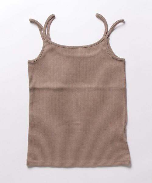 N.（N. Natural Beauty Basic）（エヌエヌナチュラルビューティーベーシック）の「三角テレコキャミソール（キャミソール・レディース・ブラック/ホワイト/ベージュ・MEDIUM）」の12枚目の写真