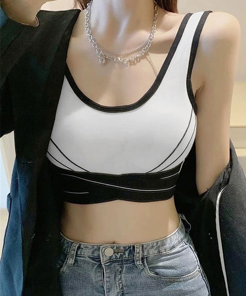 NinaetLina(ニナエリナ)の「タンクトップ(タンクトップ・レディース・グレー/ブラック/ホワイト・FREE)」の1枚目の写真