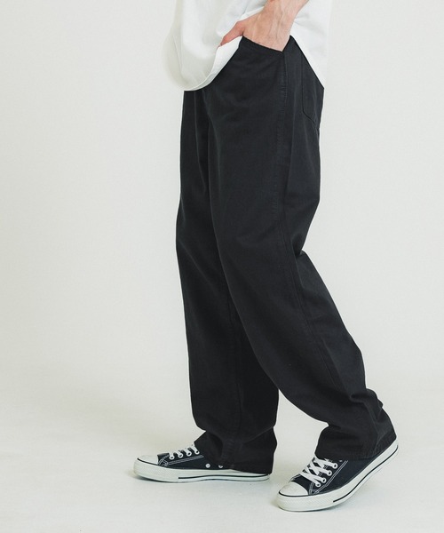 coca（coca）（コカ）の「メンズワイドチノパンツ（チノパンツ・メンズ・アイボリー/ブラック・M/L/XL）」の2枚目の写真