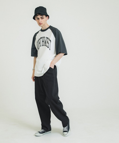 coca（coca）（コカ）の「メンズワイドチノパンツ（チノパンツ・メンズ・アイボリー/ブラック・M/L/XL）」の7枚目の写真