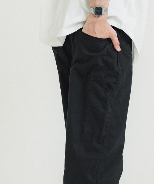 coca（coca）（コカ）の「メンズワイドチノパンツ（チノパンツ・メンズ・アイボリー/ブラック・M/L/XL）」の8枚目の写真