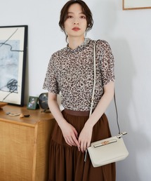 Andemiu | フルーレットプリントシアーT962803(Tシャツ/カットソー)
