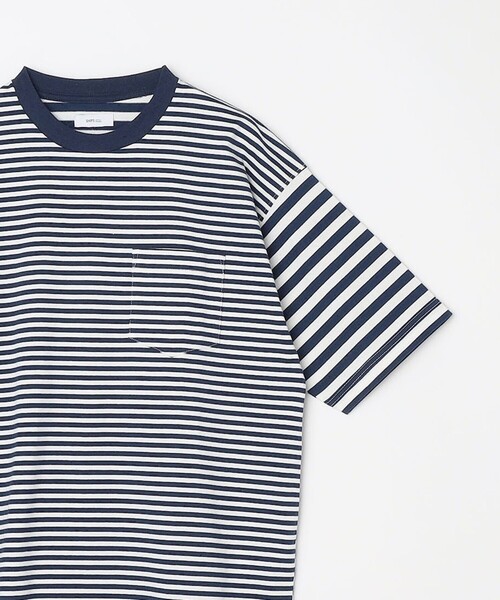 SHIPS any（シップス エニィ）の「SHIPS any: ベーシック ボーダー バリエーション Tシャツ◇（Tシャツ/カットソー・メンズ・コバルトブルー/ロイヤルブルー/ダークブルー/グレー系/ブルー系/ブルー/ダークグレー/ネイビー/チャコールグレー/ライトブルー/スカイブルー/ブラック・SMALL/MEDIUM/LARGE）」の9枚目の写真