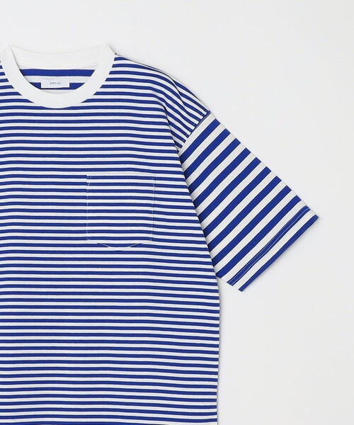 SHIPS any（シップス エニィ）の「SHIPS any: ベーシック ボーダー バリエーション Tシャツ◇（Tシャツ/カットソー・メンズ・コバルトブルー/ロイヤルブルー/ダークブルー/グレー系/ブルー系/ブルー/ダークグレー/ネイビー/チャコールグレー/ライトブルー/スカイブルー/ブラック・SMALL/MEDIUM/LARGE）」の8枚目の写真