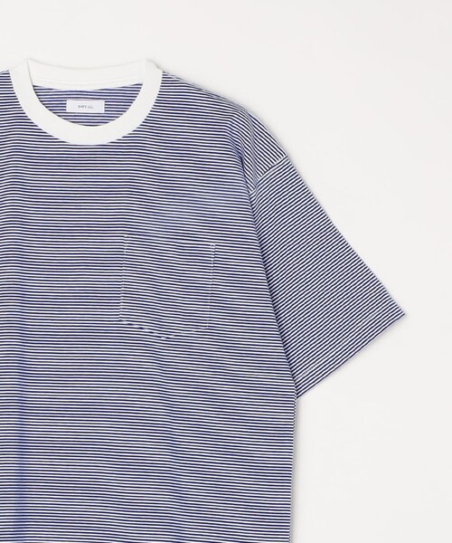 SHIPS any（シップス エニィ）の「SHIPS any: ベーシック ボーダー バリエーション Tシャツ◇（Tシャツ/カットソー・メンズ・コバルトブルー/ロイヤルブルー/ダークブルー/グレー系/ブルー系/ブルー/ダークグレー/ネイビー/チャコールグレー/ライトブルー/スカイブルー/ブラック・SMALL/MEDIUM/LARGE）」の6枚目の写真