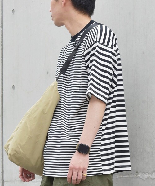 SHIPS any（シップス エニィ）の「SHIPS any: ベーシック ボーダー バリエーション Tシャツ◇（Tシャツ/カットソー・メンズ・コバルトブルー/ロイヤルブルー/ダークブルー/グレー系/ブルー系/ブルー/ダークグレー/ネイビー/チャコールグレー/ライトブルー/スカイブルー/ブラック・SMALL/MEDIUM/LARGE）」の2枚目の写真
