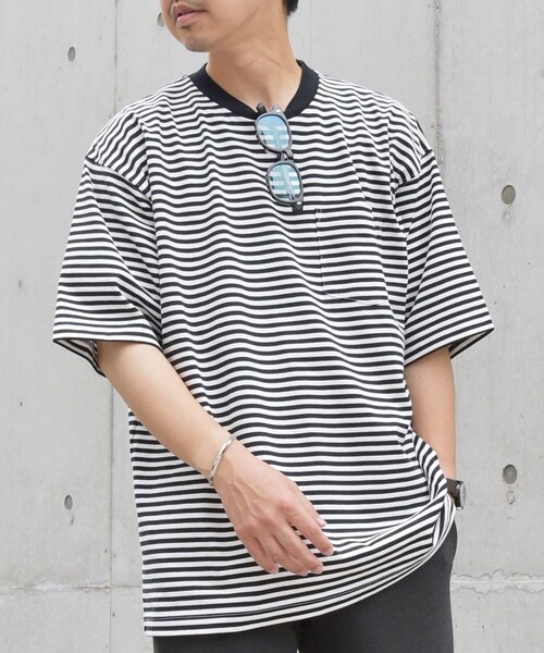 SHIPS any（シップス エニィ）の「SHIPS any: ベーシック ボーダー バリエーション Tシャツ◇（Tシャツ/カットソー・メンズ・コバルトブルー/ロイヤルブルー/ダークブルー/グレー系/ブルー系/ブルー/ダークグレー/ネイビー/チャコールグレー/ライトブルー/スカイブルー/ブラック・SMALL/MEDIUM/LARGE）」の21枚目の写真