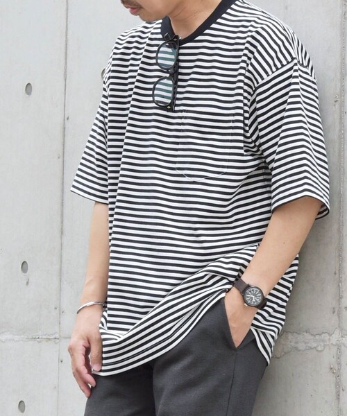 SHIPS any（シップス エニィ）の「SHIPS any: ベーシック ボーダー バリエーション Tシャツ◇（Tシャツ/カットソー・メンズ・コバルトブルー/ロイヤルブルー/ダークブルー/グレー系/ブルー系/ブルー/ダークグレー/ネイビー/チャコールグレー/ライトブルー/スカイブルー/ブラック・SMALL/MEDIUM/LARGE）」の13枚目の写真