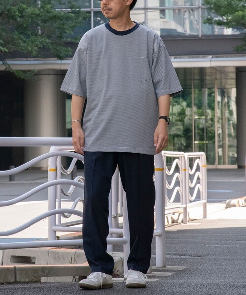 SHIPS any（シップス エニィ）の「SHIPS any: ベーシック ボーダー バリエーション Tシャツ◇（Tシャツ/カットソー・メンズ・コバルトブルー/ロイヤルブルー/ダークブルー/グレー系/ブルー系/ブルー/ダークグレー/ネイビー/チャコールグレー/ライトブルー/スカイブルー/ブラック・SMALL/MEDIUM/LARGE）」の15枚目の写真