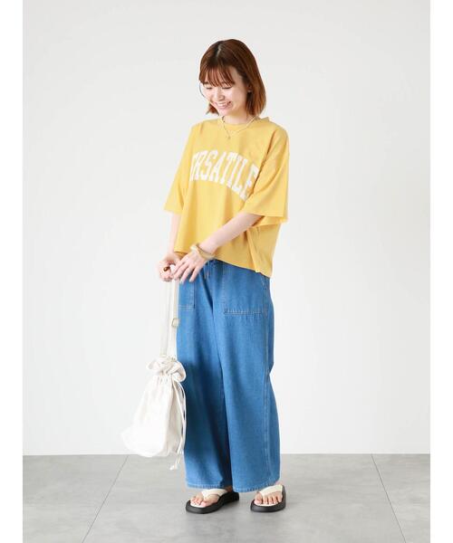 Lugnoncure(ルノンキュール)の「ロゴプリントTシャツ(Tシャツ/カットソー・レディース・イエロー/オフホワイト/チャコールグレー・F)」の21枚目の写真