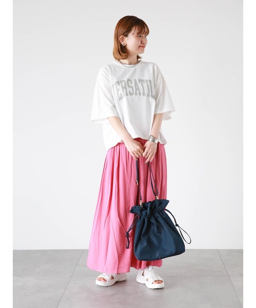 Lugnoncure(ルノンキュール)の「ロゴプリントTシャツ(Tシャツ/カットソー・レディース・イエロー/オフホワイト/チャコールグレー・F)」の12枚目の写真
